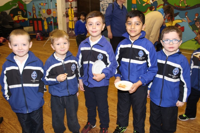 Pupils at a morning to highlight The Breakfast Club at CBS Primary School. Photo by Dermot Crean