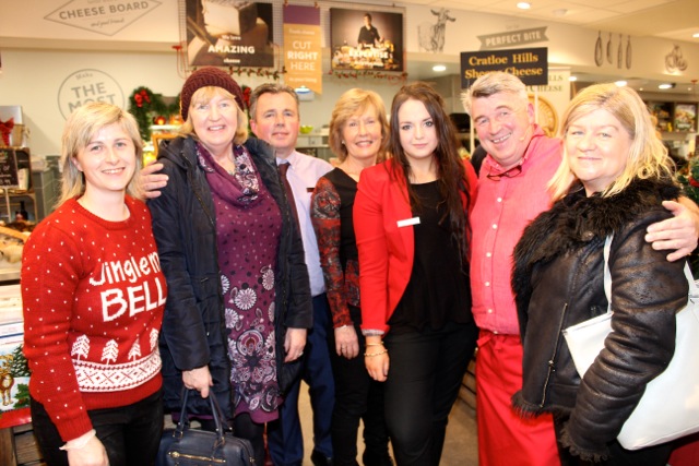 Diane Bartlett Maherm Suzanne Boyle, Tim Moynihan of Garvey's, Joan Griffin, Helen Griffin of Garvey's, Martin Shanahan and Rose O'Keeffe at the Garveys Supervalu Food Fair and Wine Tasting event on Wednesday evening. Photo by Dermot Crean