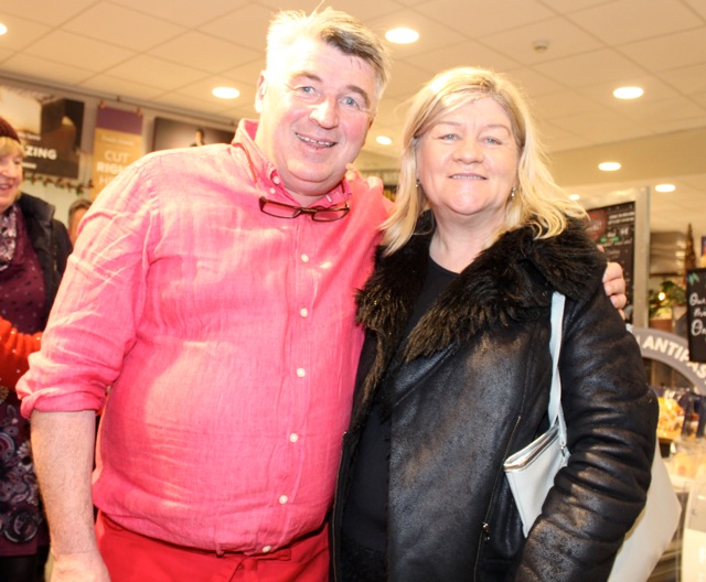 Chef Martin Shanahan with Rose O'Keeffe at the Garveys Supervalu Food Fair and Wine Tasting event on Wednesday evening. Photo by Dermot Crean