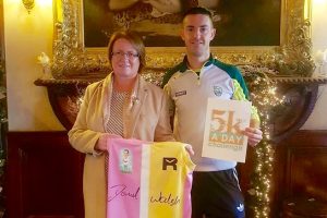 Elma Walsh and Colin 'Poshey' Ahern launching the 5k A Day challenge.