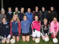 Some of the ladies who turned up for the first training session for the reformed St Pat's Ladies GAA team. Front from left; Niamh O'Connor, Grace Boyle, Helen Kelliher, Ava Kelliher, Rachel Malone, Kayleigh Morris. Back from left; Katie McAuliffe, Deirdre Poff, Fiona Herlihy, Louise Quill, Ann Eager (trainer), Niamh Daly, Casey Ann Corkery, Jodie Sheehy. Photo by Dermot Crean