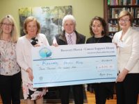 Sheila and Noel Hartnett (second and third from right) present at cheque at the Recovery Haven Open Day and Corporate Launch on Friday afternoon. Also included are, from left; Siobhan McSweeney, Marian Barnes and Maureen O'Brien of Recovery Haven. Photo by Dermot Crean