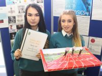 Tamila Khussainova and Olivia Moriarty of Mercy Mounthawk at the Scifest 2017 event in IT Tralee on Tuesday. Photo by Dermot Crean