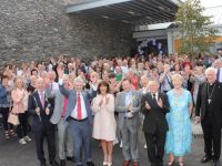 Ted Moynihan and friends at the official opening of the new 15-bed specialist palliative in-patient unit at University Hospital Kerry on Friday afternoon. Photo by Dermot Crean