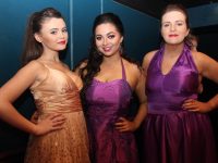 Katie-Anne Harris, Clodagh Harrington and Doireann O'Carroll before going on stage for the opening night of the Light Opera Society of Tralee's production of West Side Story at Siamsa Tíre on Wednesday night. Photo by Dermot Crean