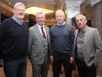 Eoin Liston, Kieran Ruttledge, Sean Walsh and Ogie Moran, models in the Shaws Fashion Show in aid of Kerry Hospice at The Rose Hotel on Thursday night. Photo by Dermot Crean