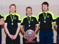 The Division 4 Mens League Final took place at Tralee Regional Sports Complex Wednesday 10  January 
This photograph shows The Ballyheigue Division 4 Team who won the final 
L/R, : Noel Carroll, John McDonnell, Colm Carroll, Kevin O'Mahony, Colm Griffin.