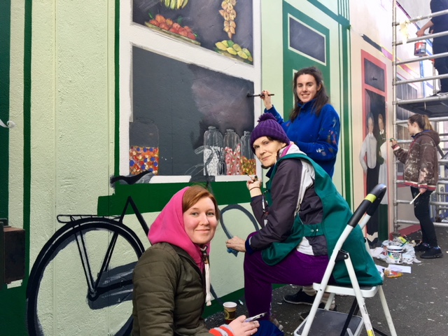 PHOTOS: Milk Market Lane Gets A Makeover As Students Paint Mural