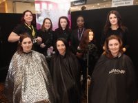 Hairdressing students from North Kerry College of Further Education at the Kerry ETB Fair at the Brandon Hotel Conference Centre on Thursday. Photo by Dermot Crean