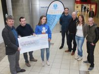 At the presentation of a cheque to the St Vincent de Paul Education Fund were Junior Locke and Paddy Kevane of St Vincent de Paul with members of the IT Tralee St Vincent de Paul Society Triona Clifford,Steven Healy, Aidan Kiely (PRO), Niamh Blackburn and Ruairí Fry. Photo by Dermot Crean