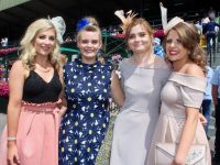 Catherine Rahilly, Emily Keane, Siobhan Rahilly and Lisa Mulvihill at the Dawn Milk Ladies Day at Killarney Races on Thursday. Photo by Dermot Crean