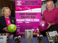 Castleisland Members' Golf Club captains, Maryann Downes and Denis O'Sullivan at the announcement of details of the club's Play in Pink Charity Classic for Breast Cancer Research due at the Castleisland course on August 25th and 26th. Photograph: John Reidy
