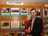 Enda Culloty and baby Sean at the Culloty Gathering in the Ballyroe Heights Hotel on Sunday afternoon. Photo by Dermot Crean