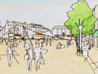 An impression of what the Square could look like (from the direction of Abbeycourt) in the coming years.