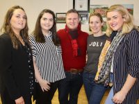 Director of Ballyheigue GAA's Strictly Come Dancing 2018, Joe Burkett, with dancers Laura Galway, Mairead Moriarty, Breda Shanahan and Gráinne Galway. Photo by Dermot Crean