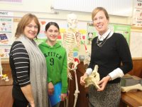 Teri and Niamh Rice with teacher Helena Madigan at the Presentation Secondary Tralee Open Night on Thursday. Photo by Dermot Crean