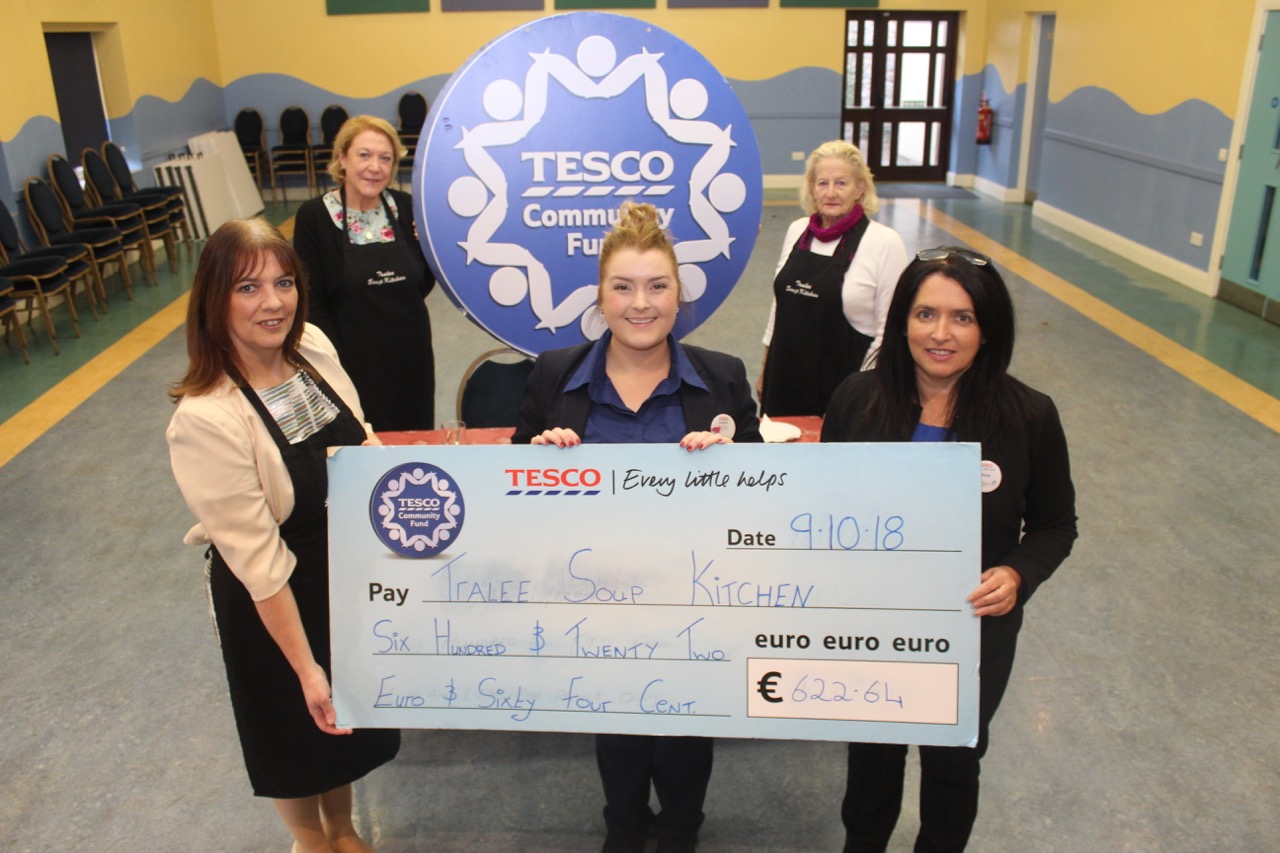 Tralee Soup Kitchen Delighted With Donation From Tesco Community Fund