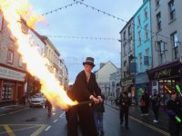 Fun during the Circus Parade in the town centre on Sunday afternoon. Photo by Dermot Crean
