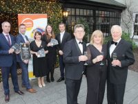 Launching the Enable Ireland Kerry Diamond Ball at Ballygarry House Hotel, were, in front; Sean Scally of Enable Ireland Kerry, Siobhan Murphy of The Kerryman and Billy Nolan of Hilsers. At back is Mark Teahan of Tralee Printing Works, Brian Hurley, Breeda Hurley, Celene Moloney and Padraig McGillicuddy of Ballygarry. Photo by Dermot Crean