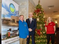 Joe Hennerbery of Kerry Hospice, General Manager of The Rose Hotel, Mark Sullivan and Michelle Greaney of Optimal Fitness  launch the New Year's Eve 10/5k Run in aid of Kerry Hospice. Photo by Dermot Crean