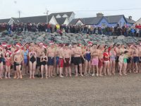 Waiting for the off at the Christmas swim in Fenit. Photo by Dermot Crean