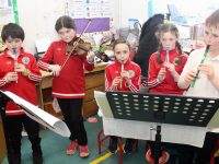 Pupils taking part in the Céilí Mór at Derryquay NS on Friday. Photo by Dermot Crean