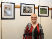 Elayne Van Keulen with some of her work at the Cois Lí Camera Club exhibition at Tralee Library on Tuesday evening. Photo by Dermot Crean