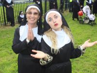 Caroline Corkery and Andrea Thornton at the Tralee Nun Challenge in the Town Park on Saturday evening. Photo by Dermot Crean