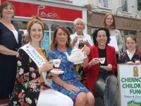 Launching the 'Afternoon Tea' fundraiser at Paco on the Mall planned for this Saturday were, seated; Kerry Rose Sally Ann Leahy, Eileen Whelan of Paco and Hilda and Órna Nolan. At back; Mary Lynch, Audrey Moran and Jade Eager Moran. Photo by Dermot Crean