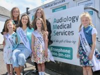 Kerry Rose Sally Ann Leahy with Rosebuds Aoife, Alya and Sophie and Jessica Lewis and Clodagh Quane of Audiology Medical Services. Photo by Dermot Crean