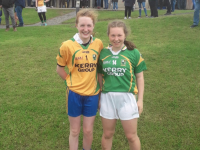 Aoibheann Broderick and Kate Collins who were part of the Kerry u13 Ladies Development Squad who played Dublin at the Staker Wallace Club in Limerick on Saturday last.