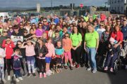 Some of those gathered at the annual Tony O'Donoghue Memorial Walk on Saturday evening. Photo by Dermot Crean
