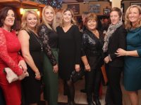Nora Falvey, Maria Cunningham, Sinead O'Connell, Breda Brosnan, Margaret Quinlan, Rosemary Browne and Mary O'Brien of Kilflynn NS at their Christmas party at Kirby's Brogue Inn on Saturday night. Photo by Dermot Crean