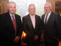 Mikey Sheehy, Ger Power and Pat Spillane at the Kerry GAA Supporters Club 30th Anniversary Dinner Dance at Ballygarry House Hotel on Saturday night. Photo by Dermot Crean