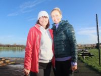 Alicia Buckley and Helen Costello at the Operation Transformation walk from the Tralee Bay Wetlands on Saturday morning. Photo by Dermot Crean