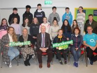 The Tralee team heading off to Kecskemet in Hungary this summer to take part in the Children's International Games. Also included in front are Dearbhail Foley, Paula Henry, Chairman Tralee ICG Mike Culloty, Siobhan Murphy, Anne Moore, Ger McDonnell and John Byrne. Photo by Dermot Crean