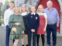 Caoimhe Sugure with Ross, Vera, Amber, Ava and Raymond Sugrue at her Confirmation at St John's Church on Saturday. Photo by Dermot Crean