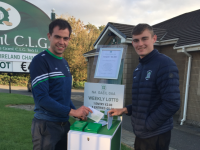 Jack Barry and Diarmuid O'Connor help relaunch the Na Gaeil GAA Club Lottery.