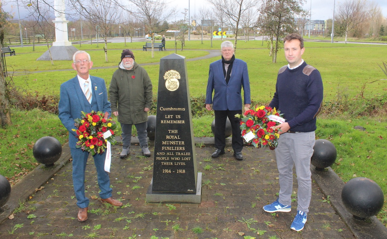 Wreaths Laid At Monument To Remember Tralee People Who Died In Wars