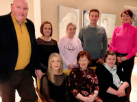 The Comfort for Chemo voluntary board. Back row; Paul Mc Carthy, Therese Carroll, Mairead Kelliher, Mikey Sheehy, Brid O’Connor. Front row; Cora Walsh, Mary Fitzgerald, Amanda Coulson.