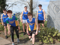 CBS students all set for the virtual run which can take place until Sunday, March 28. Photo by Dermot Crean