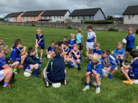 U9 players taking time out during their training session