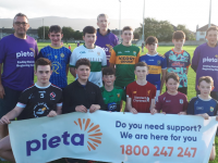 Tralee Parnells U14 boys and some Executive members reminding everybody of the Clubs Run4Pieta fundraiser this weekend