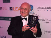 Pat Mann with his award. Photo: Irish Law Awards Twitter