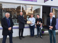 Kerry Down Syndrome Shop(Left to Right)
Stephen Stack-AIB
Sean Cooke-AIB
Grace O'Donnell-Kerry Down Syndrome Shop
Conor Griffin-Kerry Down Syndrome Shop
Dermot Crean-(Tralee Today Prize Sponsor)