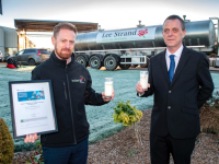 At the presentation of the South Pole Carbon Offsetting Certificate to Lee Strand were l/r: James Sugrue, Plant Manager, Lee Strand and Michael Murphy, area sales representative, Flogas.