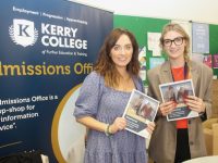 Ella O'Donoghue and Tara Lowe from the admissions office at Kerry College Clash Campus Open Day on Tuesday. Photo by Dermot Crean