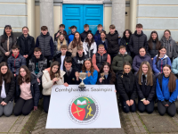 Gaelcholáiste Chiarraí students who won awards at the Briery Gap in Macroom last week.