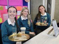 Mercy Mounthawk students Ciara Dowling, Marguerite O'Halloran and Aine Walsh with their Sábhailte project at the Student Enterprise Awards at MTU Tralee campus on Friday. Photo by Dermot Crean