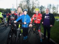 24-04-2022 Odd Socks Cycle Tour de Munster, the 600km annual charity cycle which is set to take place this summer from August 4th - August 7th has once again announced its official charity partnership with the Munster branches of Down Syndrome Ireland (DSI). Pictured at the announcement are Rose Murphy, Tour de Munster Road Captain Aoibhin Garrihy  Actress , Owen McDonagh, Kilnamona, Co Clare, Tour de Munster Founder, Paul Sheridan and Kieran Dooley, Chairman of DSI Clare.
For more information see www.tourdemunster.com
Picture: Keith Wiseman